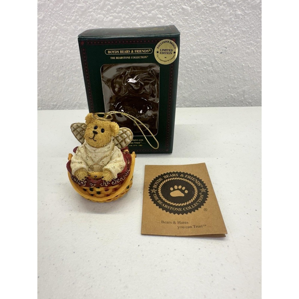 Vintage Boyd's Bears / Longaberger "Melody Angel" Sounds Of The Season Ornament